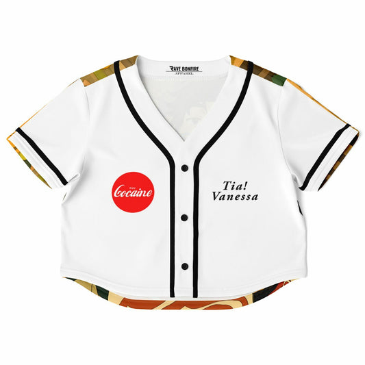 Tia Vanessa custom Cropped Baseball Jersey