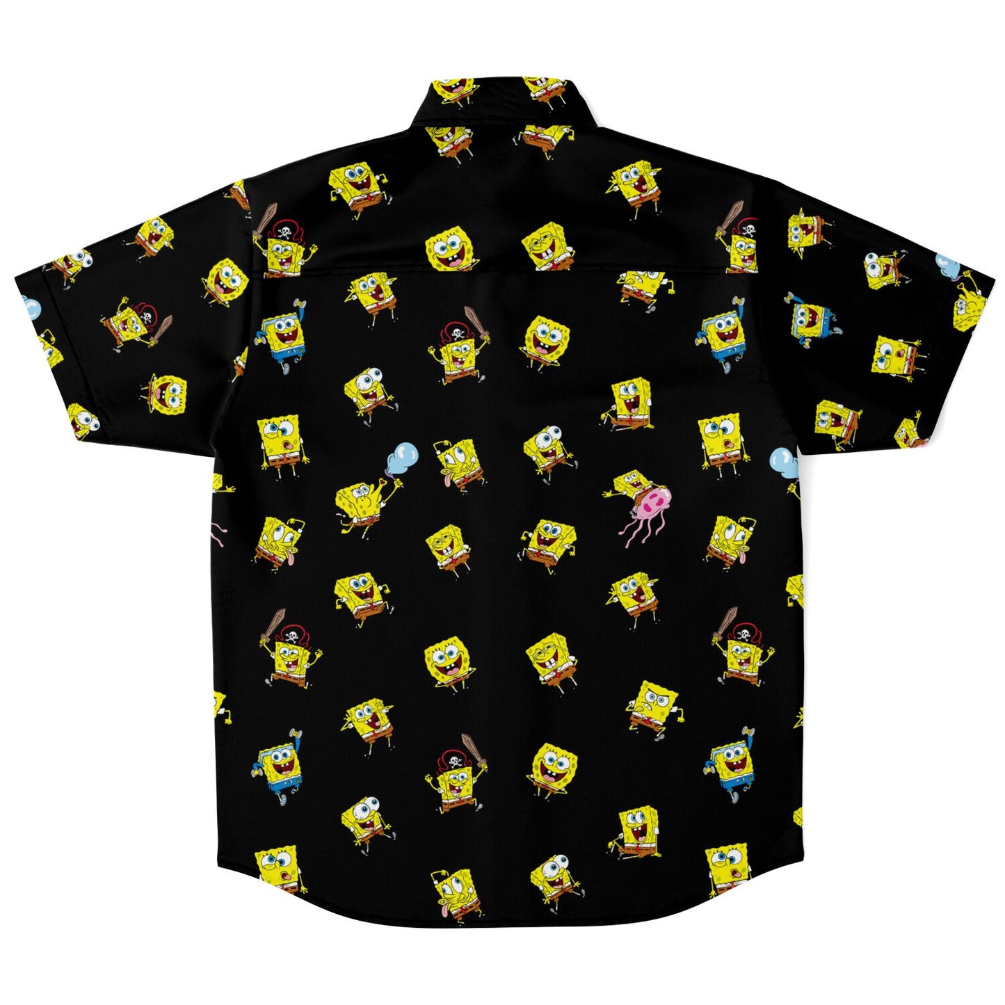 Spongebob Mood Short Sleeve Button Down Shirt