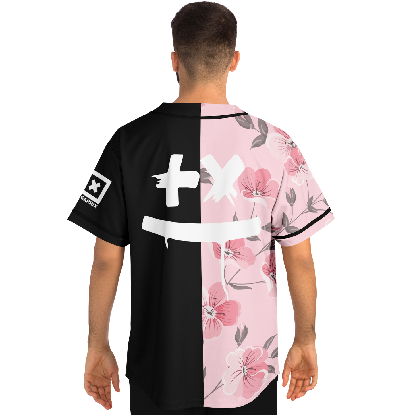 Martin garrix pink flowers baseball jersey Smiley  (new)