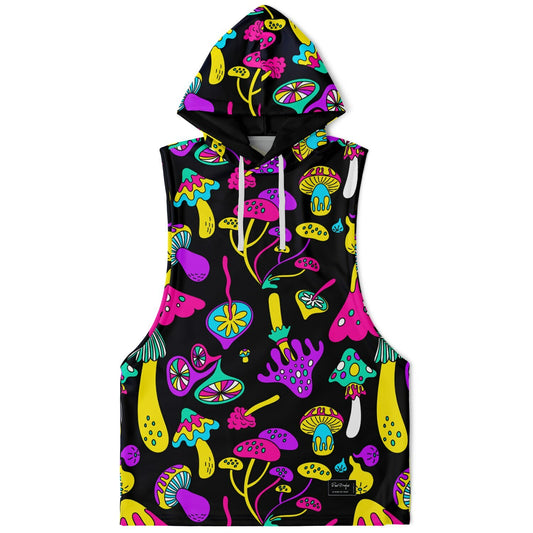 Acid Mushrooms  Sleeveless Hoodie