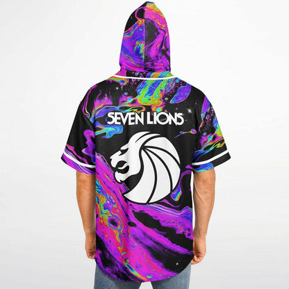 Acid trip Hooded Baseball Jersey