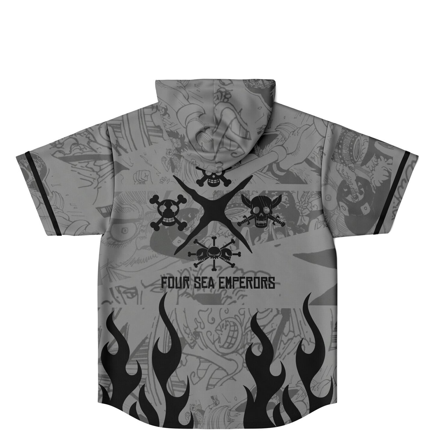 Four sea emperors Hooded Baseball Jersey