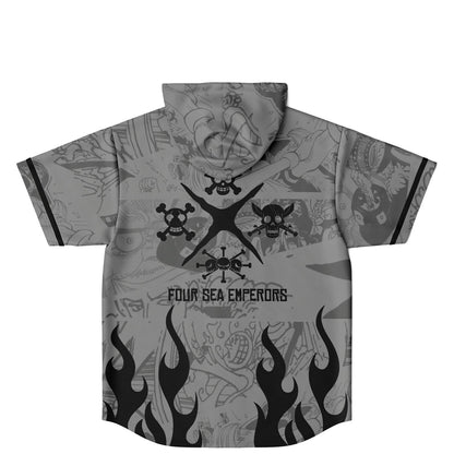 Four sea emperors Hooded Baseball Jersey