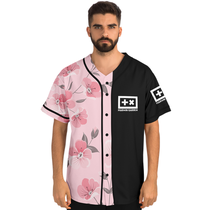 Martin garrix pink flowers baseball jersey Smiley  (new)
