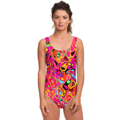 Trippy MArbled rave body suit