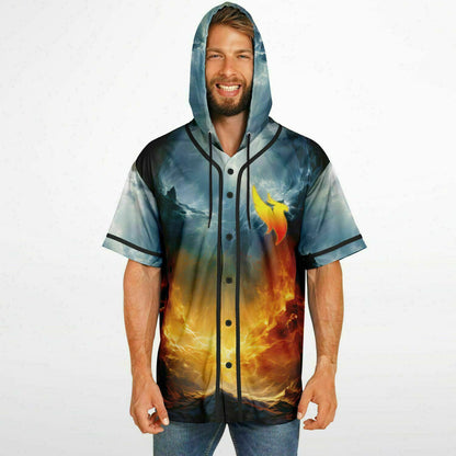 Illenium ice and fire Hooded Baseball Jersey