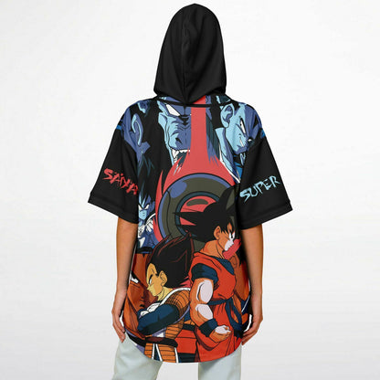 Super saiyan Hooded Baseball Jersey