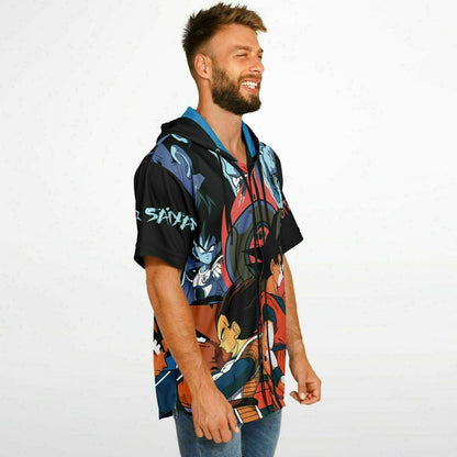 Super saiyan Hooded Baseball Jersey