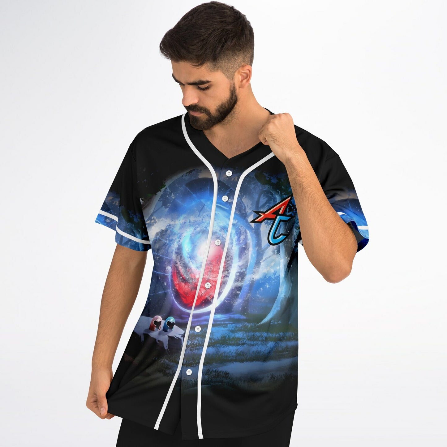 AC Through back custom Baseball Jersey