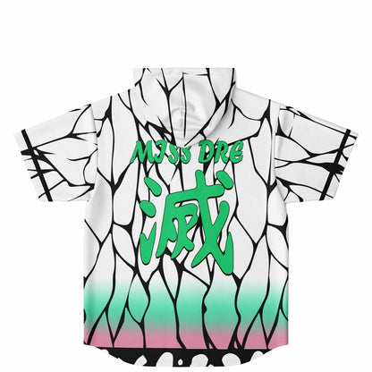 Shinobu Kochō clock  Hooded Baseball Jersey