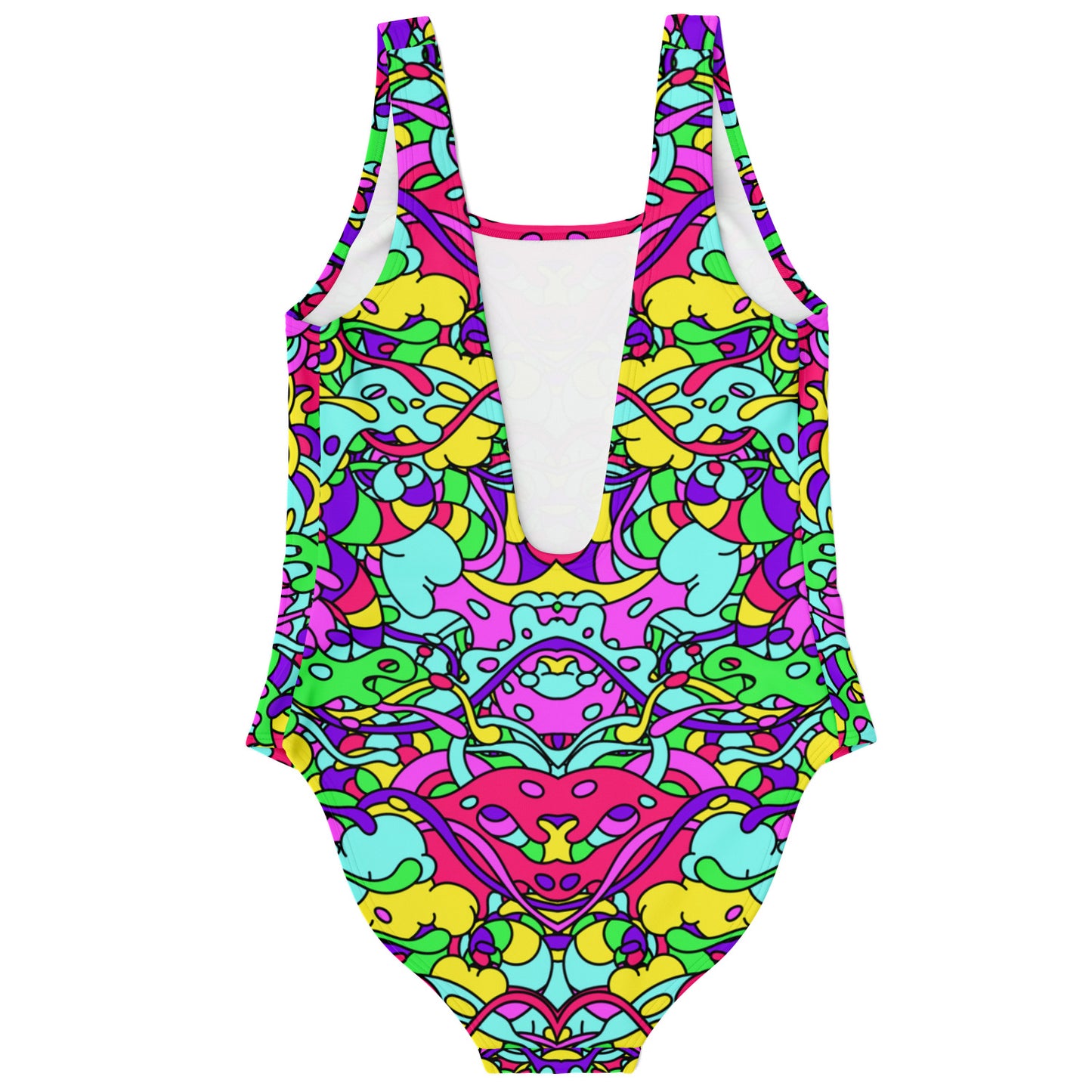 Colorful trippy doddle rave bodysuit