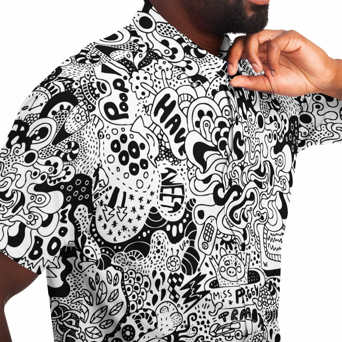 Trippy doddles Short Sleeve Button Down Shirt