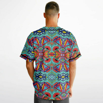 Trippy doddle pattern 01 Reversible Baseball Jersey