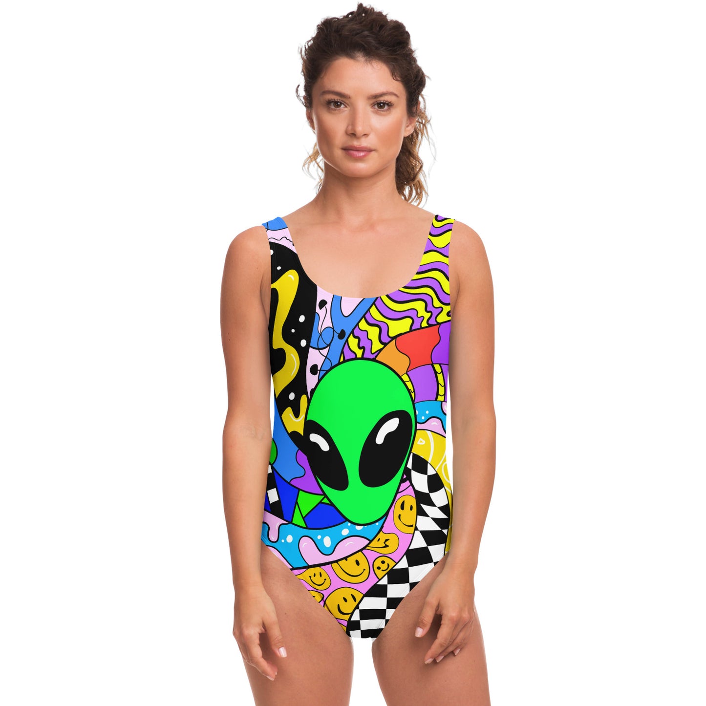 Radiant trippy rave swimsuit