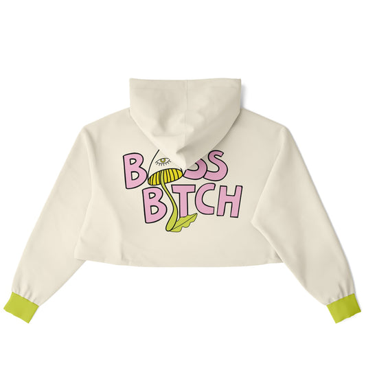 Bass bitch cropped hoodie