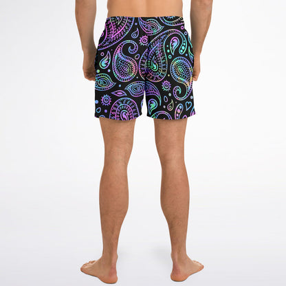 Colorful Paisley Swim Trunks Men (New)