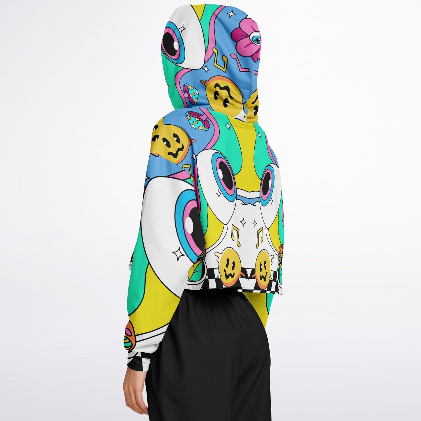 Trippy cropped hoodie