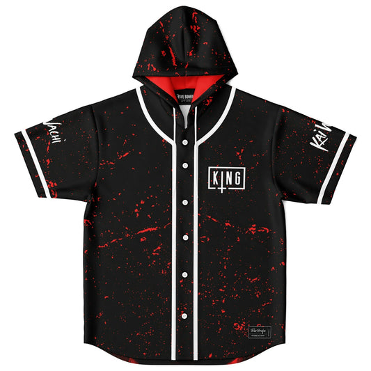 Ethan custom Hooded Baseball Jersey
