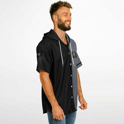 Braydon custom Hooded Baseball Jersey