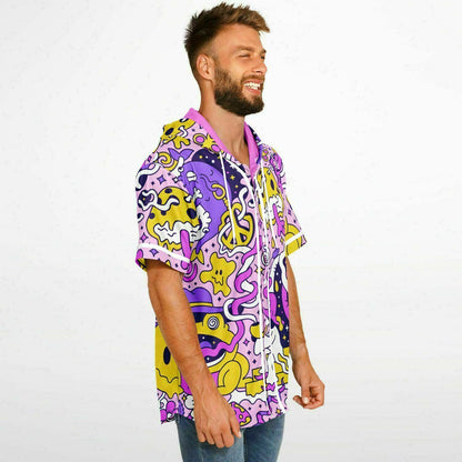 Trippy Hooded Baseball Jersey