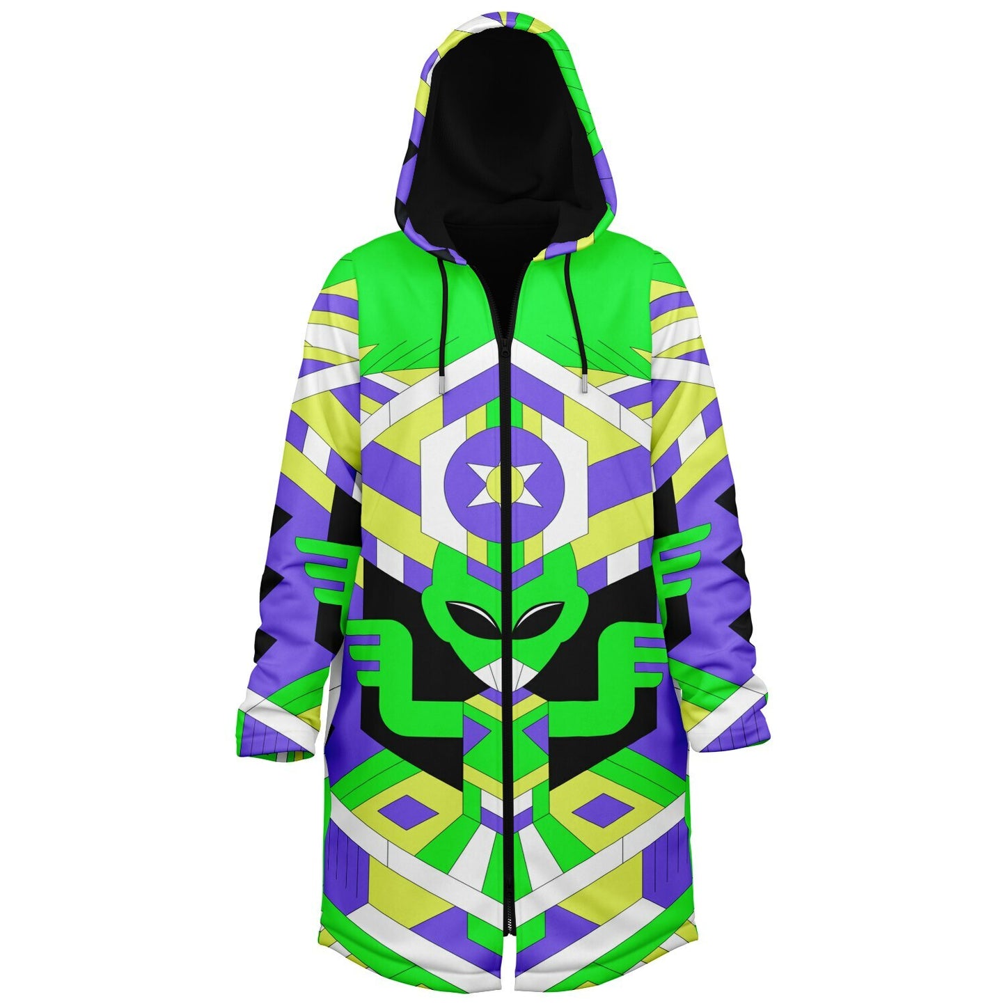 Alien pattern Zipper Cloak