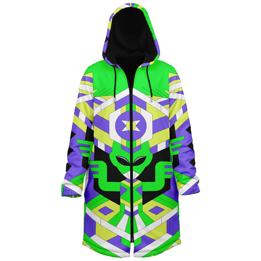 Alien pattern Zipper Cloak