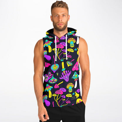 Acid Mushrooms  Sleeveless Hoodie