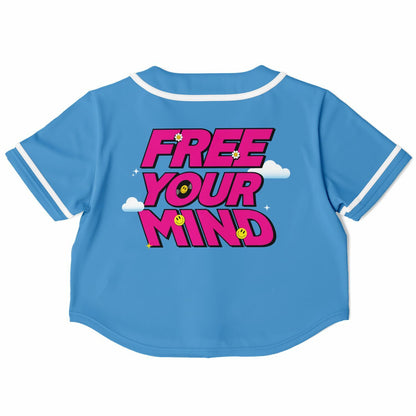 Free your mind Cropped Baseball Jersey