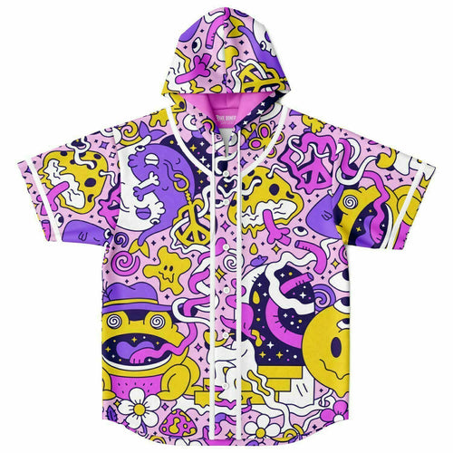 Trippy Hooded Baseball Jersey