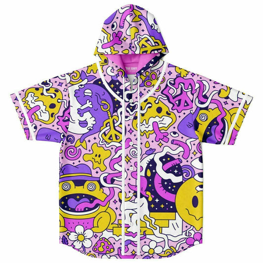 Trippy Hooded Baseball Jersey