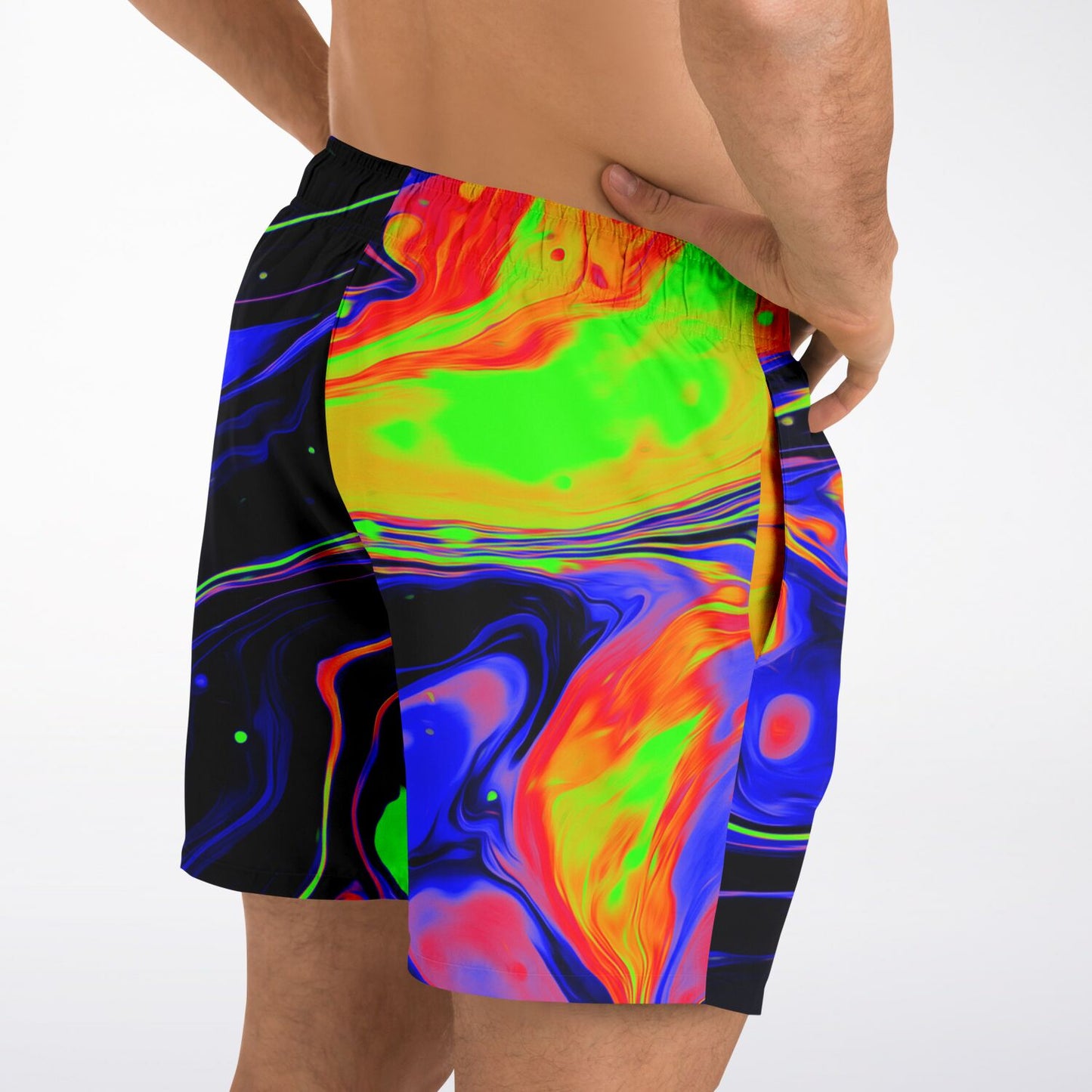 Half Half acid trip Swim Trunks