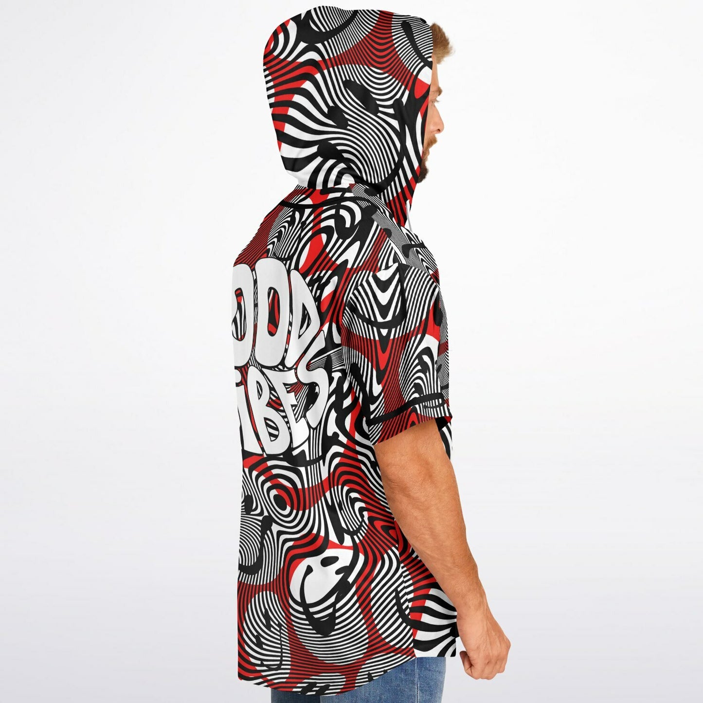 Good vibes Hooded Baseball Jersey