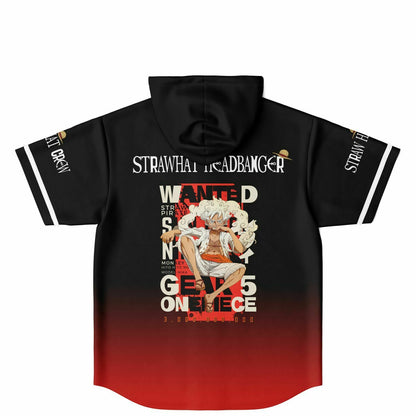 Straw hat crew Hooded Baseball Jersey