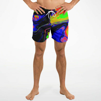Half Half acid trip Swim Trunks