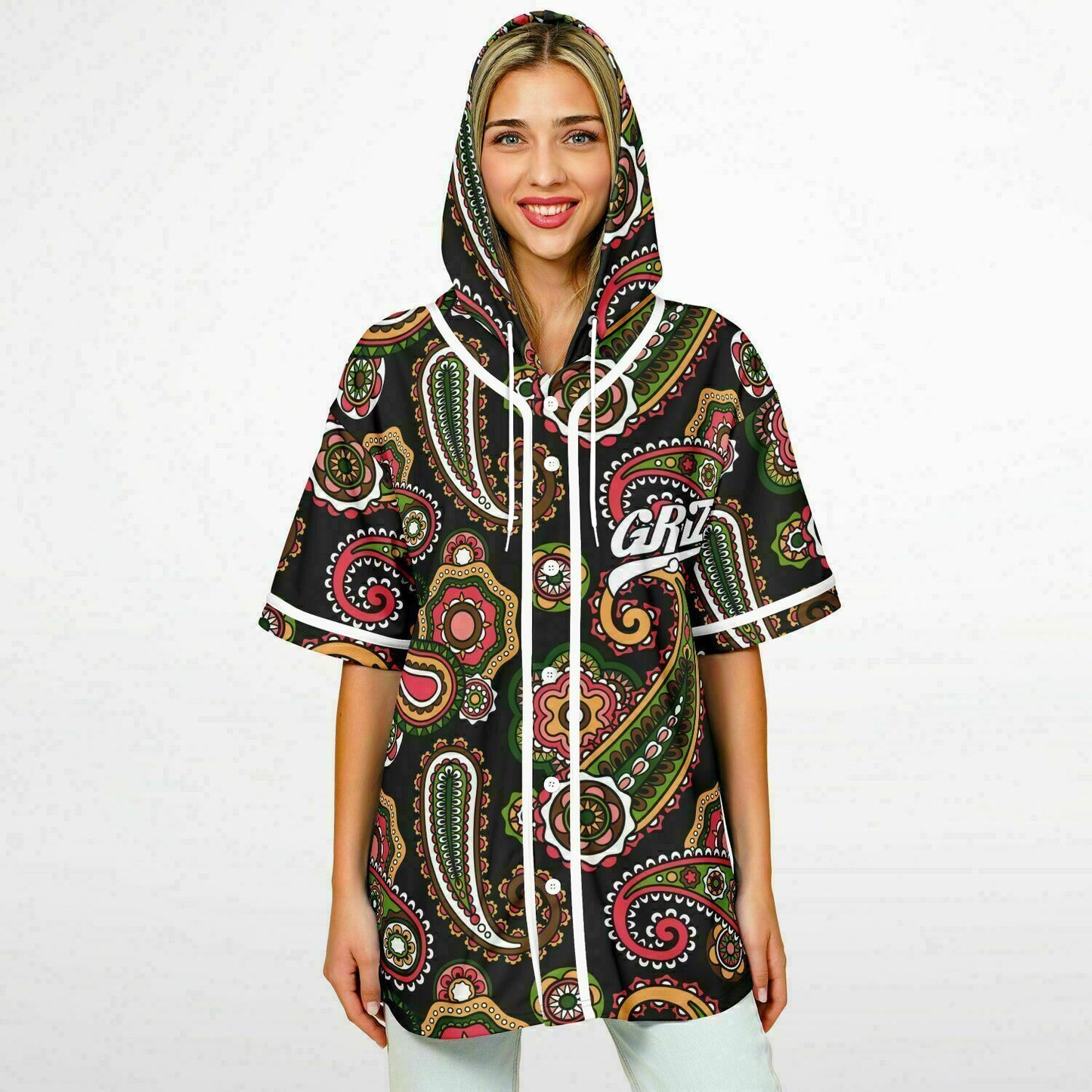Show love spread love Hooded Baseball Jersey