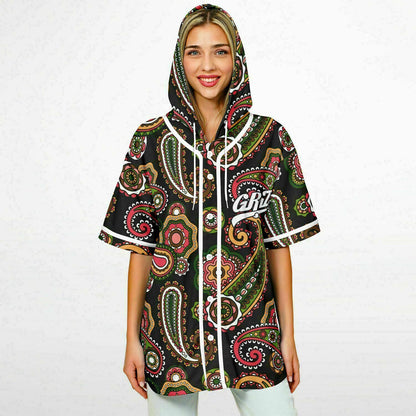 Show love spread love Hooded Baseball Jersey