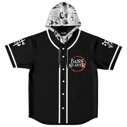Bass slayer Hooded Baseball Jersey