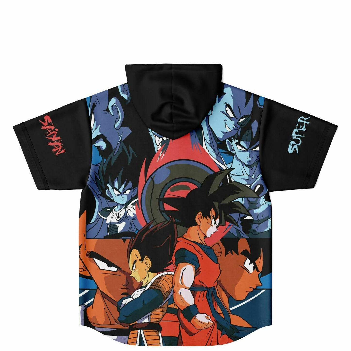 Super saiyan Hooded Baseball Jersey