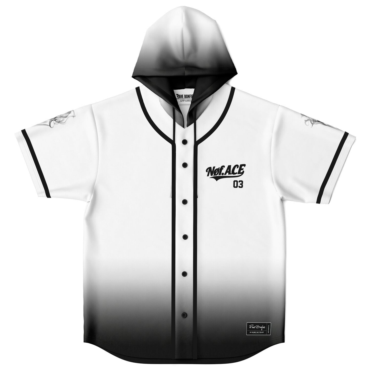 Noface custom Hooded Baseball Jersey