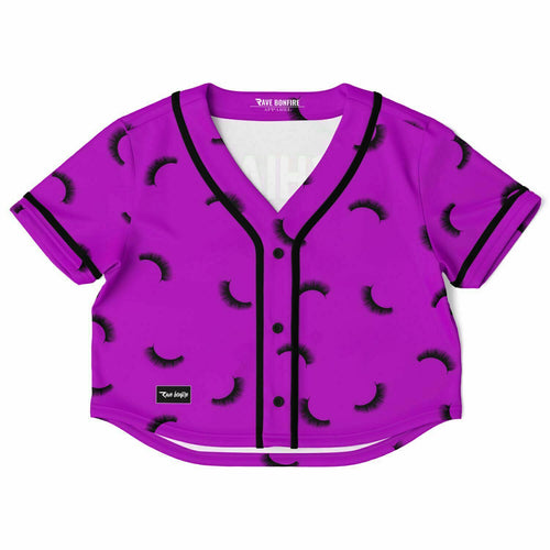 Lashes Cropped Baseball Jersey