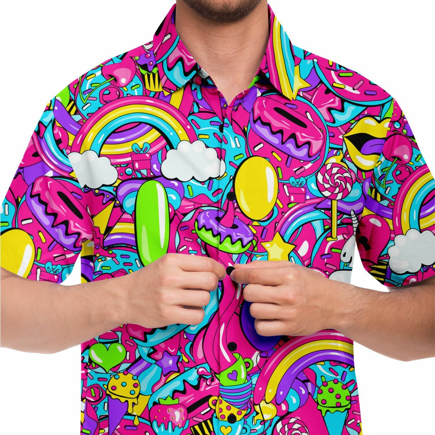 Good vibes Short buttons up shirt