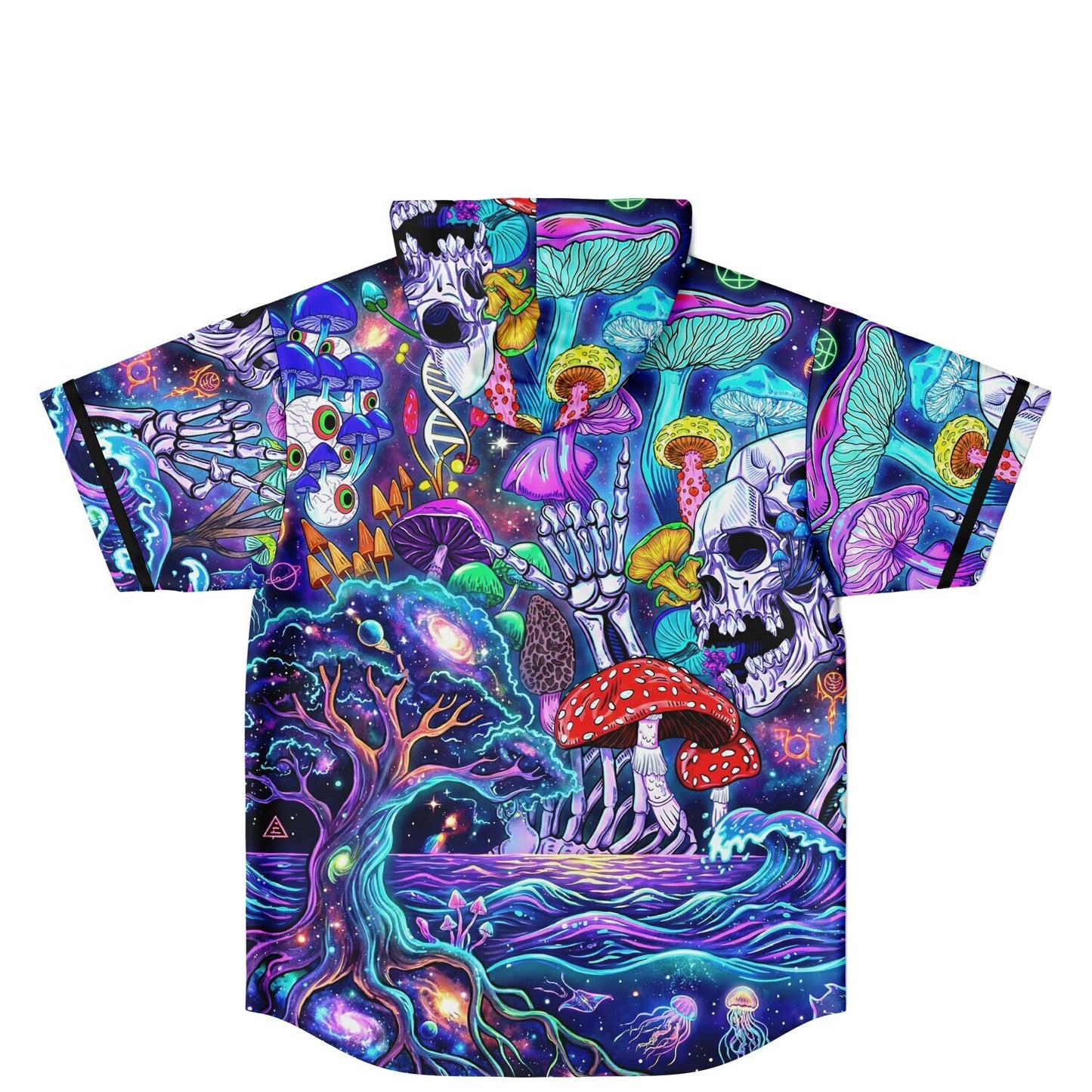 Trippy psy Hooded Baseball Jersey