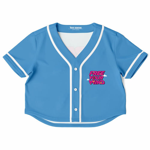 Free your mind Cropped Baseball Jersey