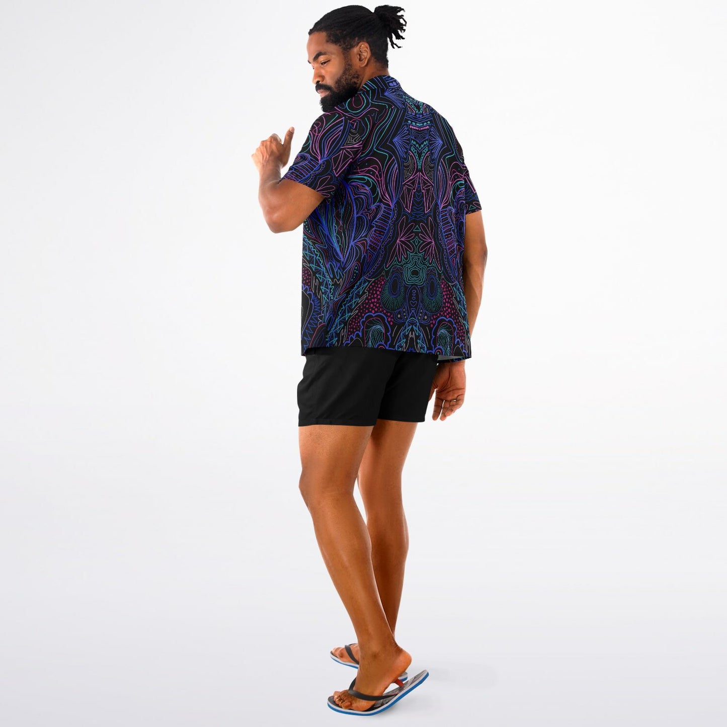 Wubz Spread Collar Short Sleeve Button-Down