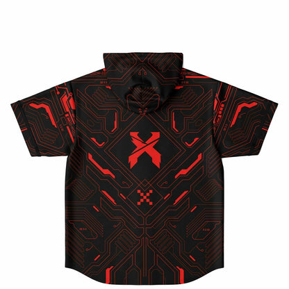 Red Hud Hooded Baseball Jersey