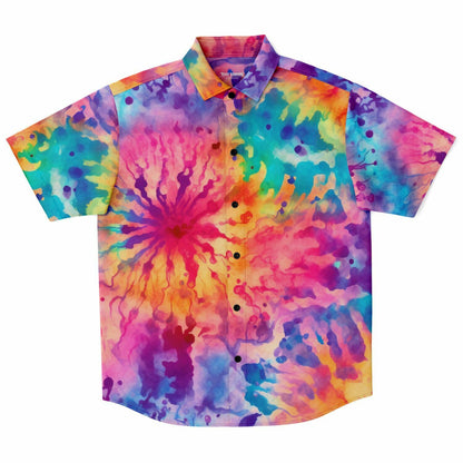 Colorful Tie Dye splatter Buttons up shirt