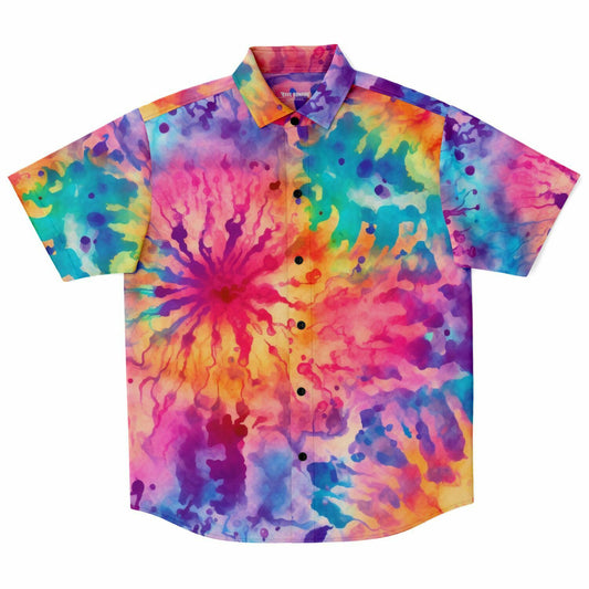 Colorful Tie Dye splatter Buttons up shirt