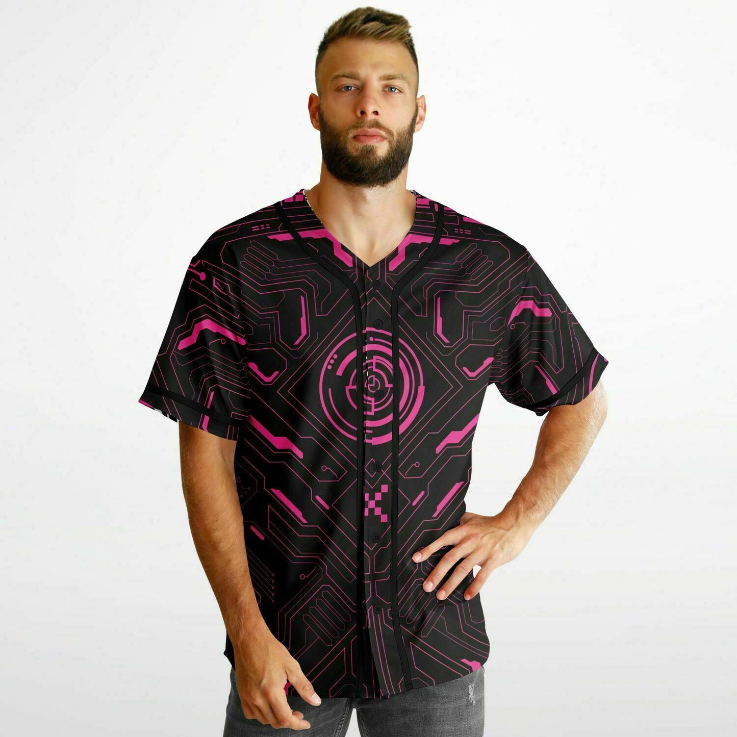 Cyberpunk Hud Reversible Baseball Jersey