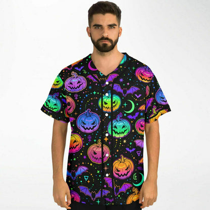 Colorful Halloween Baseball Jersey
