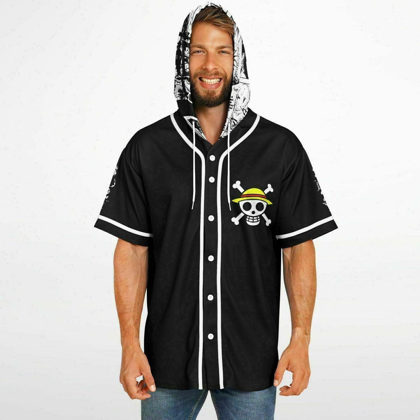 Luffy one piece Hooded Baseball Jersey